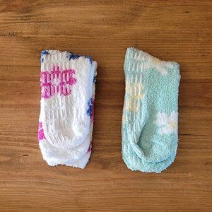 2 Pairs Women’s Fuzzy Socks-Non-Slip Plush Slipper Socks-Microfiber Soft-NEW